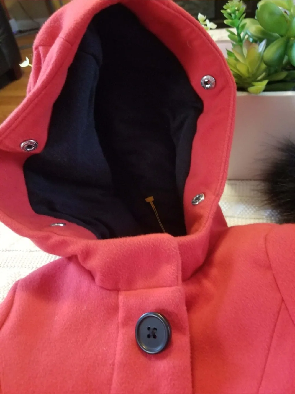 Cat & Jack Red Hooded Pea Coat for Kids
